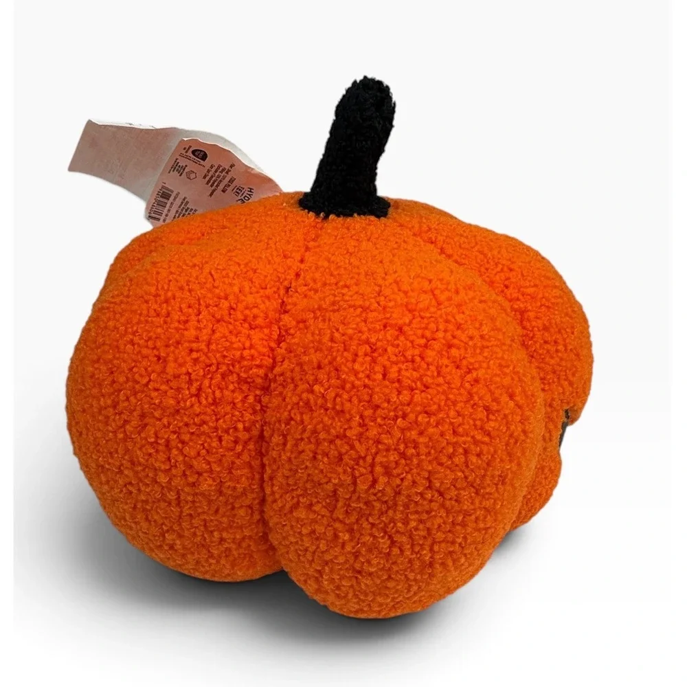 Target Hyde and Eek Toss Pillow 10x12.5 Orange Jack-O-Lantern Sherpa Plush 2025
